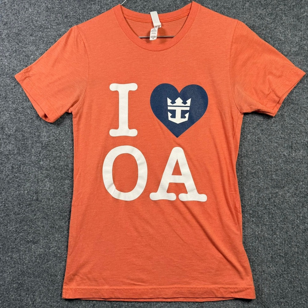 Royal Caribbean T-Shirt Unisex XS Orange Oasis of the Seas Graphic Souvenir Tee